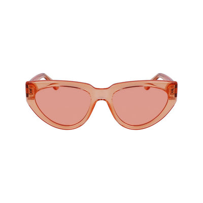 Karl Lagerfeld – Orangefarbene Sonnenbrille mit Spritzguss