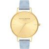 Olivia Burton Blue Artificial Leather Dress Watch
