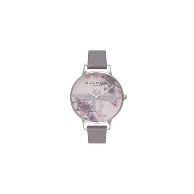 Olivia Burton Gray Artificial Leather Dress Watch