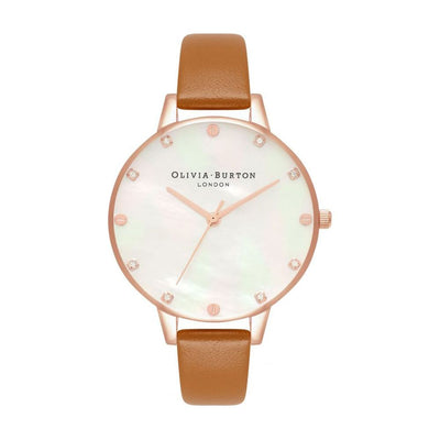 Olivia Burton Brown Artificial Leather Dress Watch