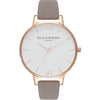 Olivia Burton Gray Artificial Leather Dress Watch