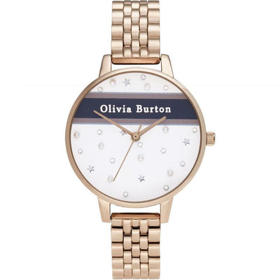 Olivia Burton Mehrfarbige Edelstahl-Armbanduhr