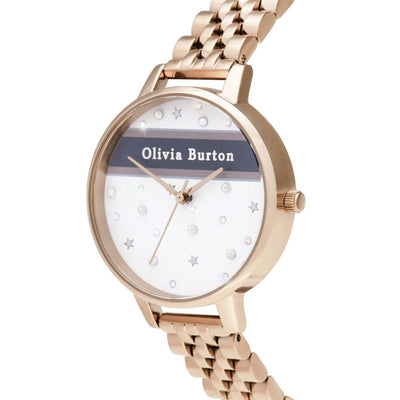 Olivia Burton Mehrfarbige Edelstahl-Armbanduhr
