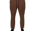 Dolce & Gabbana Brown Stripes Skinny Men Dress Pants