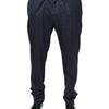 Dolce & Gabbana Blue Wool Skinny Formal Dress Pants