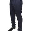Dolce & Gabbana Blue Wool Skinny Formal Dress Pants