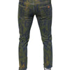 Dolce & Gabbana Blue Cotton Dye Slim Fit Men Denim Jeans