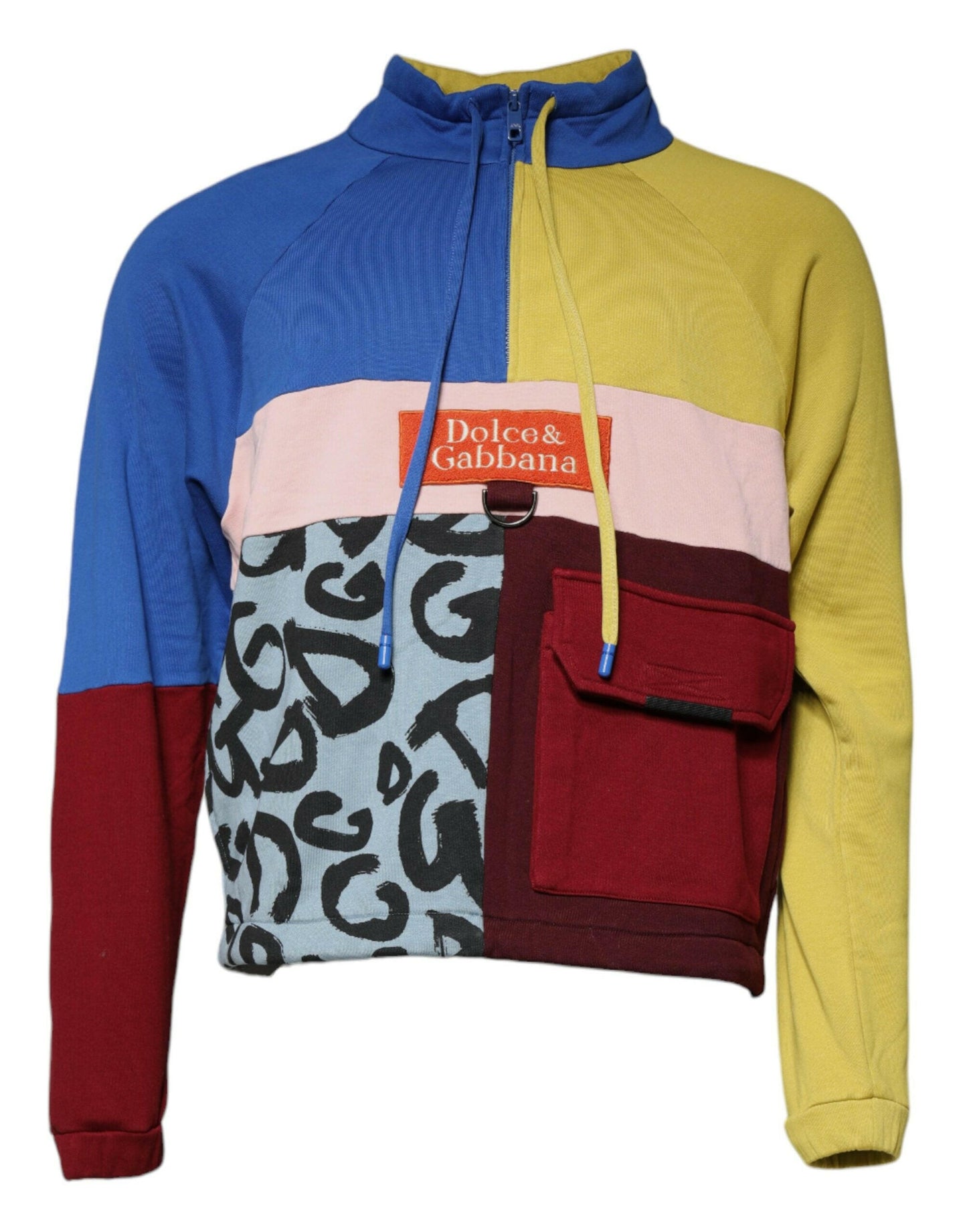 Sweat-shirt patchwork multicolore Dolce &amp; Gabbana pour homme