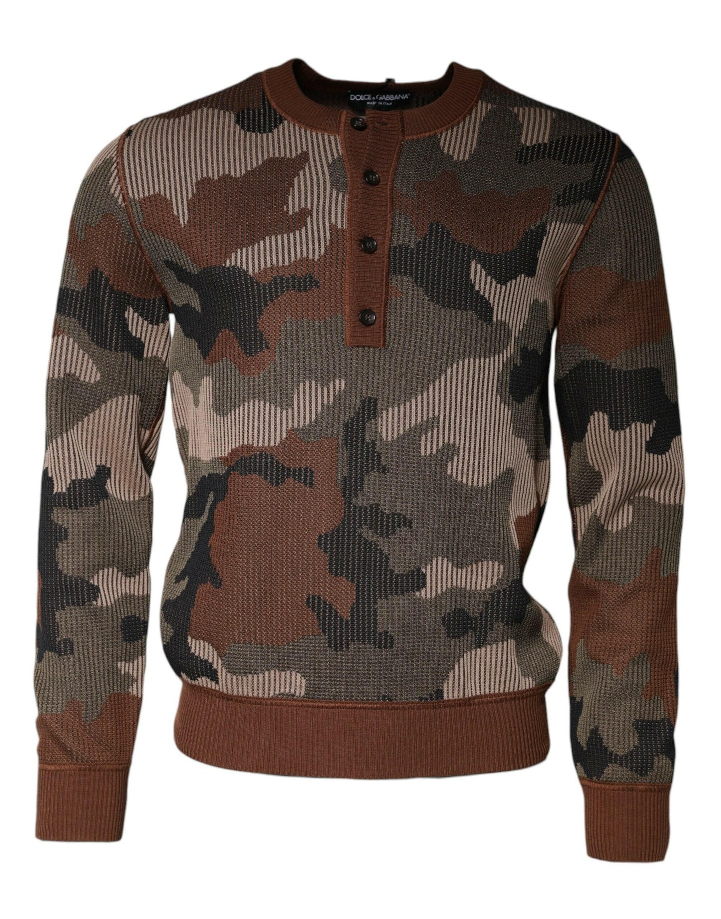 Pull camouflage multicolore Dolce &amp; Gabbana pour homme
