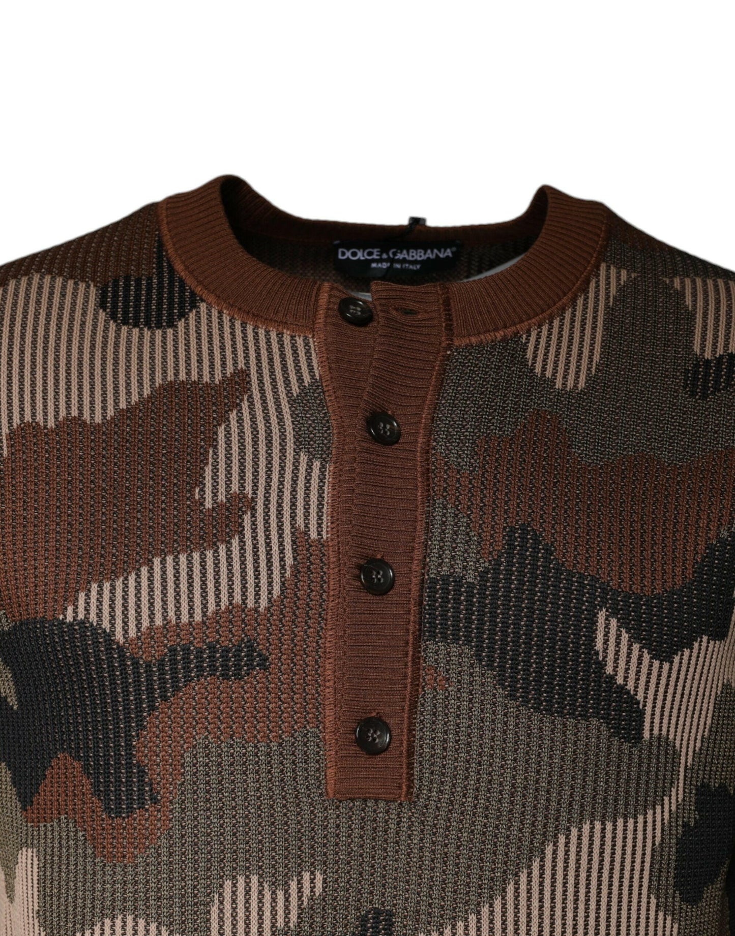 Pull camouflage multicolore Dolce &amp; Gabbana pour homme