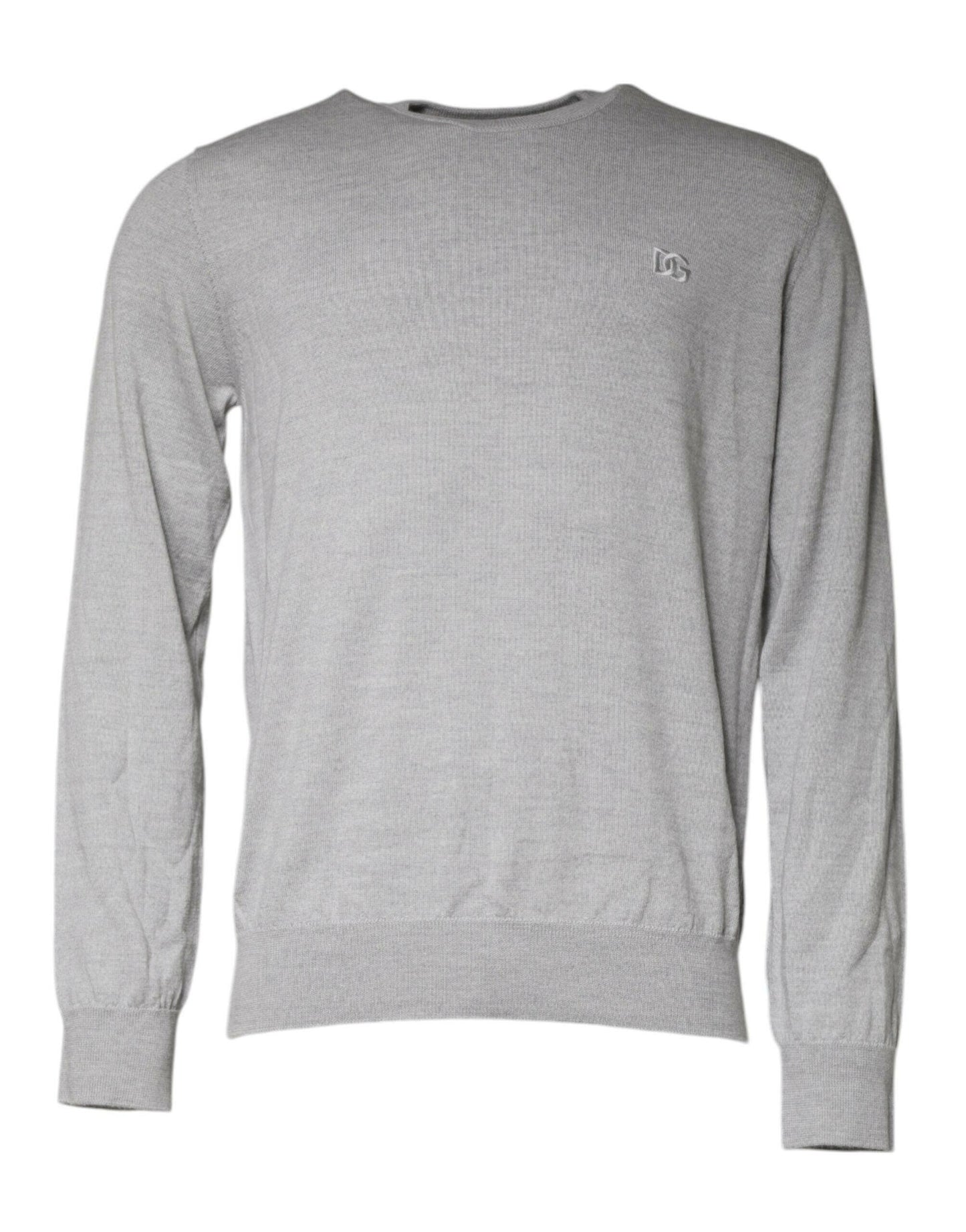 Pull ras du cou en laine gris clair Dolce &amp; Gabbana
