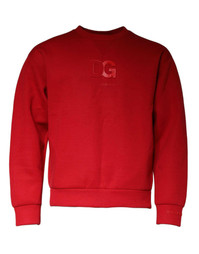 Dolce &amp; Gabbana Kastanienbraunes Sweatshirt aus Baumwolle mit DG-Logo