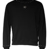Dolce &amp; Gabbana – Schwarzes Pullover-Sweatshirt mit Logo und Nieten