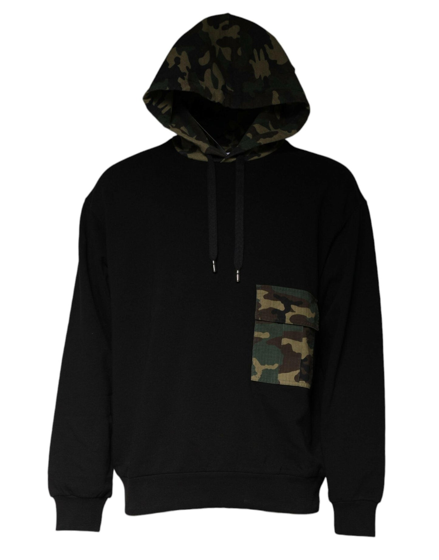 Dolce &amp; Gabbana Schwarzer Camouflage-Kapuzenpullover