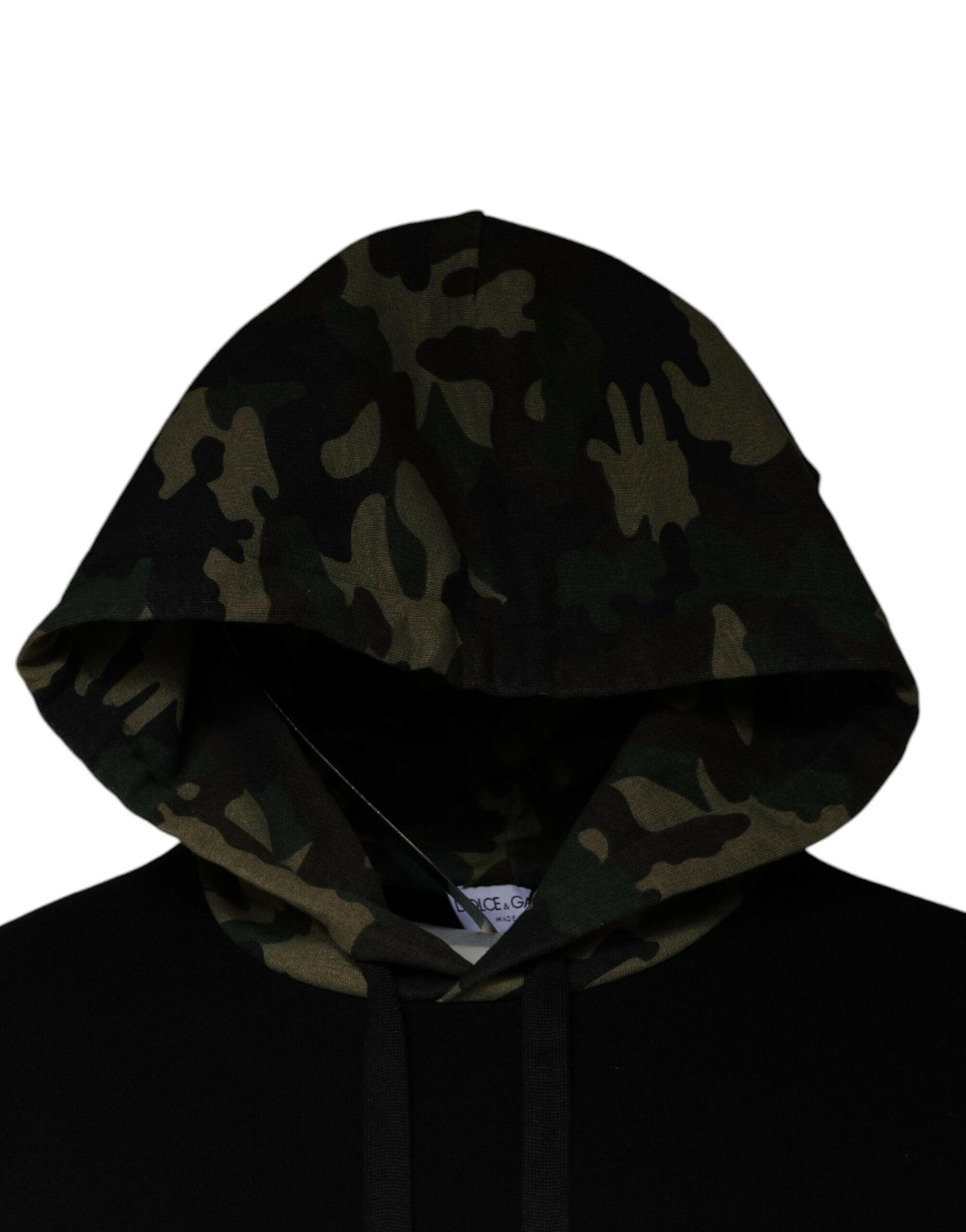 Dolce &amp; Gabbana Schwarzer Camouflage-Kapuzenpullover
