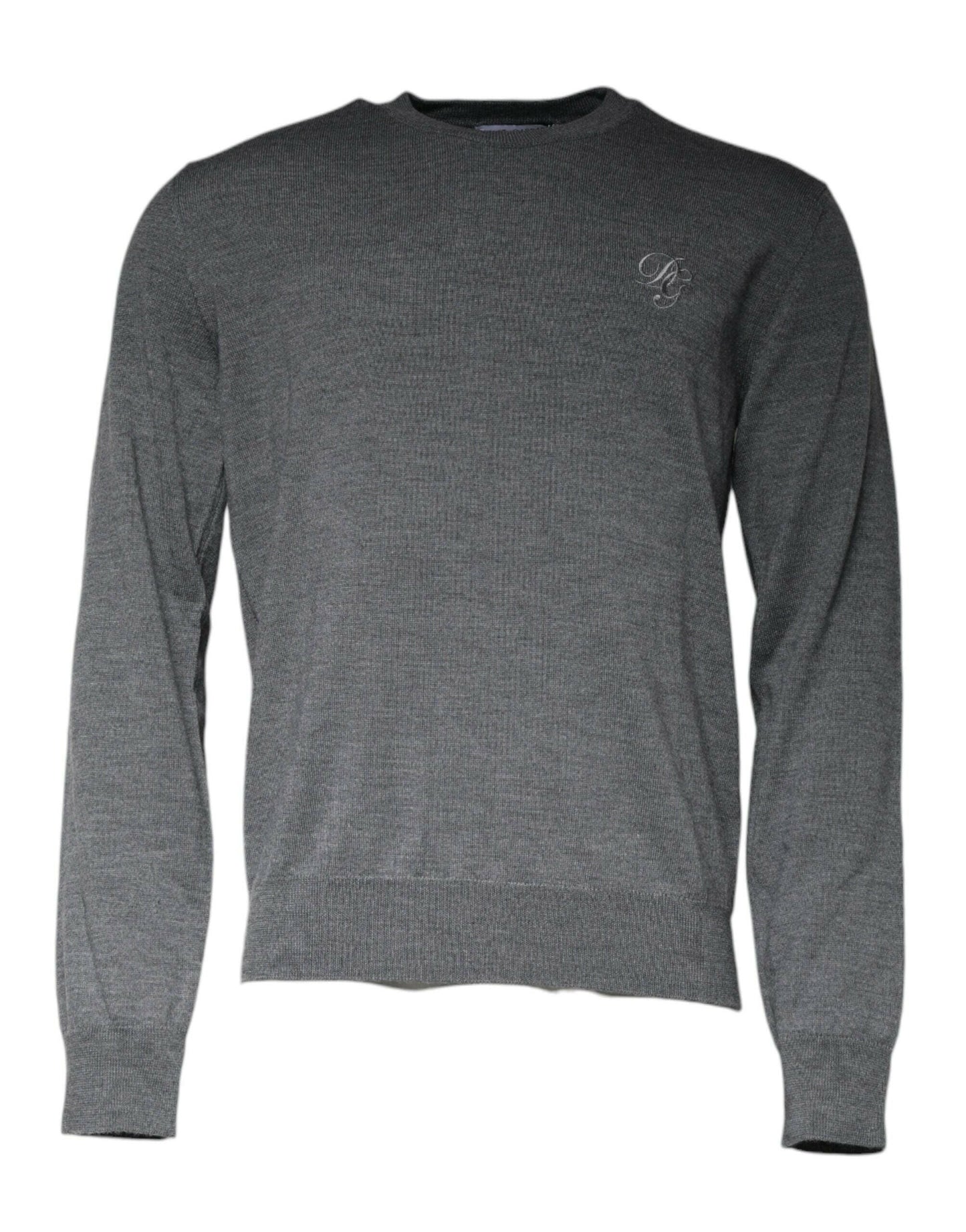 Pull ras du cou en laine gris foncé Dolce &amp; Gabbana