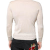 Pull cardigan boutonné en cachemire beige Dolce &amp; Gabbana