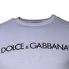 Dolce &amp; Gabbana – Weißes Baumwoll-T-Shirt mit Rundhalsausschnitt und Logo-Print