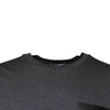 Dolce &amp; Gabbana – Graues Baumwoll-T-Shirt mit Rundhalsausschnitt und Logo-Patch
