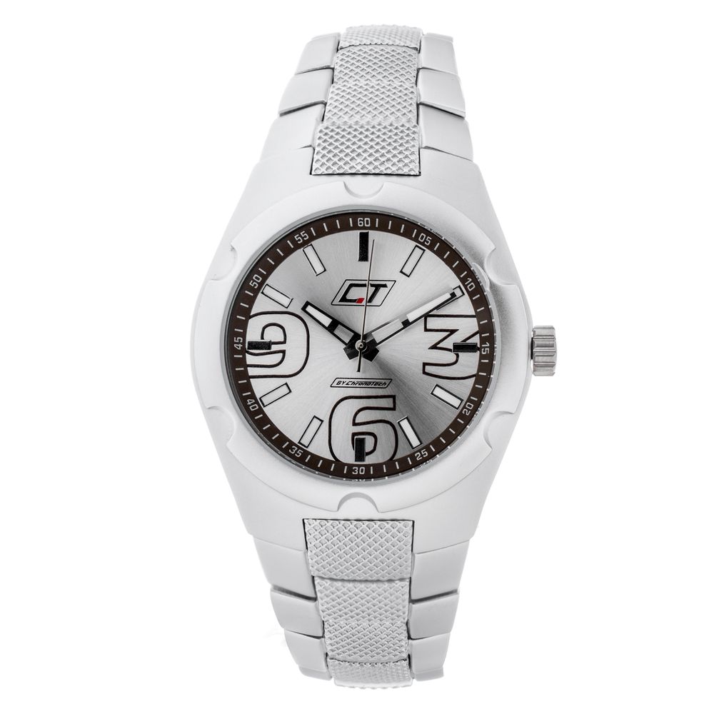 Chronotech Silver Stainless Steel Dress Watch