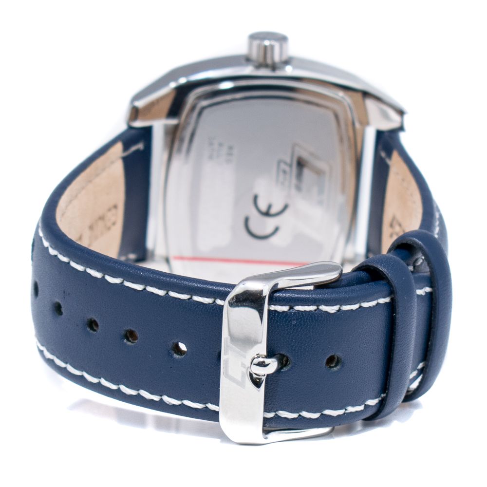 Chronotech Armbanduhr aus blauem Leder