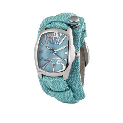 Chronotech Armbanduhr aus blauem Leder