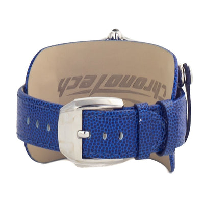 Chronotech Armbanduhr aus blauem Leder