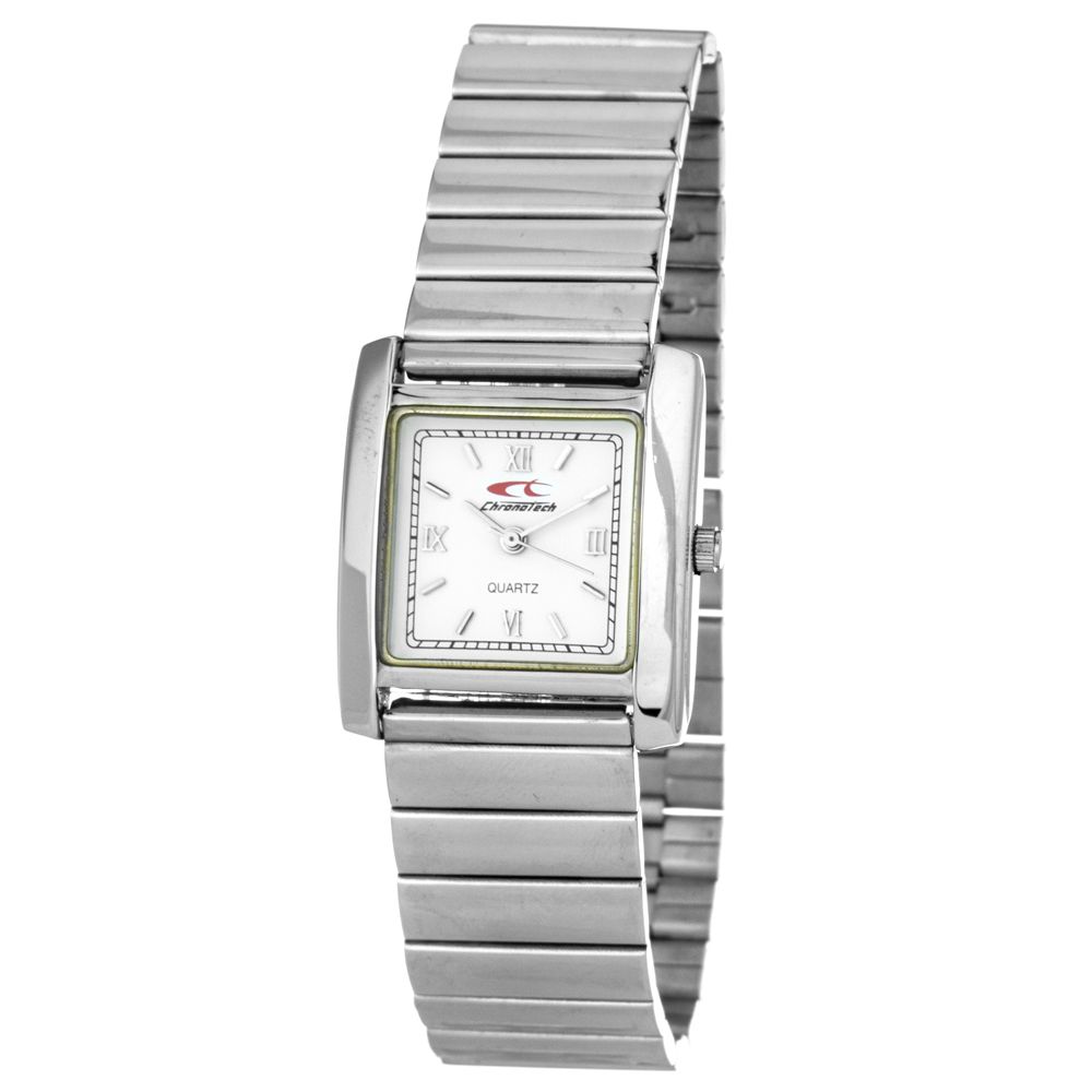Chronotech Silver Stainless Steel Dress Watch