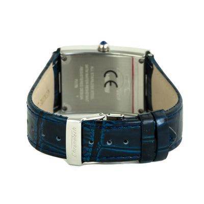 Chronotech Armbanduhr aus blauem Leder