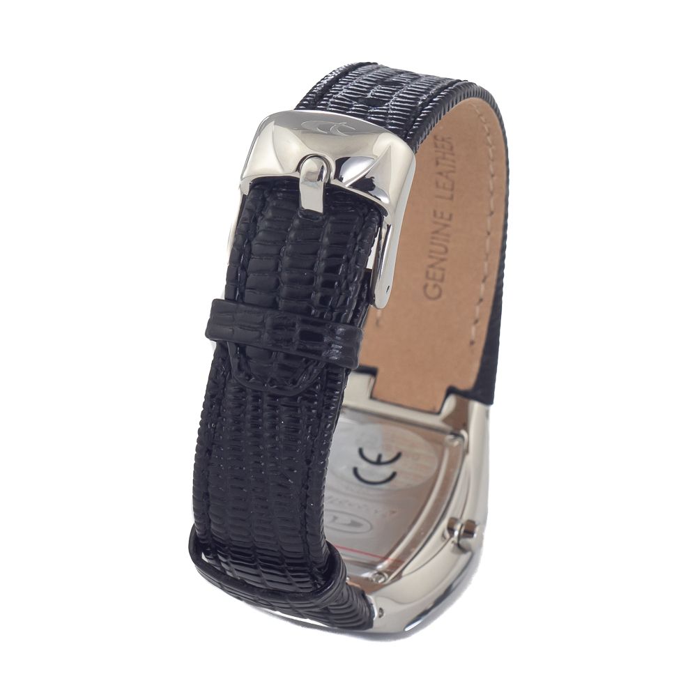 Chronotech Armbanduhr aus schwarzem Leder