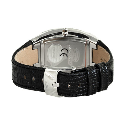 Chronotech Armbanduhr aus schwarzem Leder