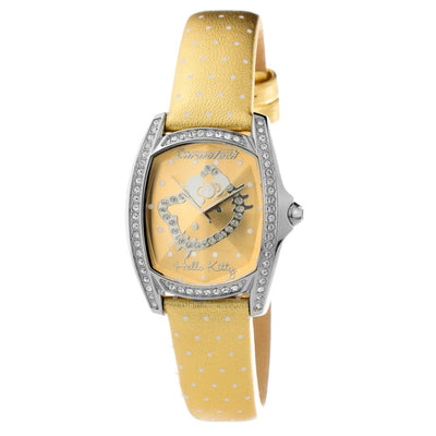 Chronotech Gold Leder Dress Watch
