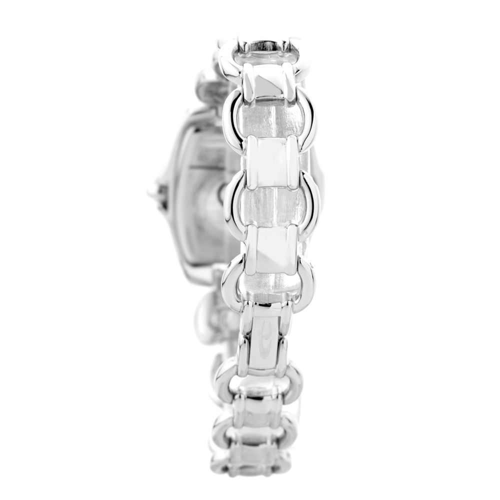 Chronotech Silberne Edelstahl-Armbanduhr