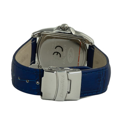 Chronotech Armbanduhr aus blauem Leder