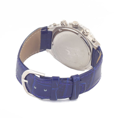 Chronotech Armbanduhr aus blauem Leder