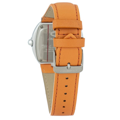 Chronotech Orange Leather Dress Watch
