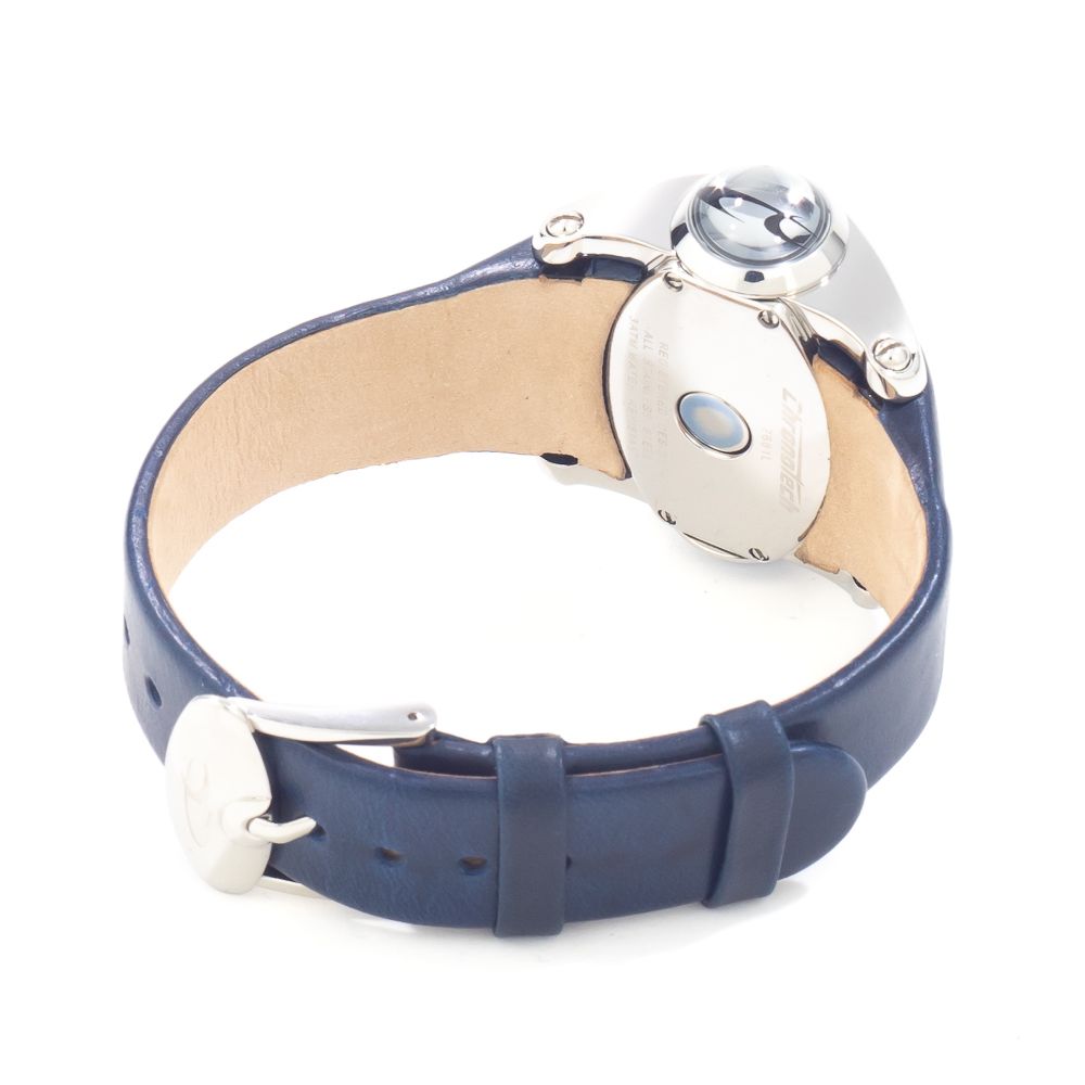 Chronotech Armbanduhr aus blauem Leder