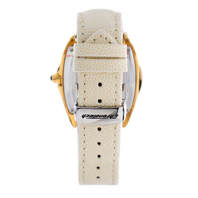 Chronotech Beige Leder-Dresswatch