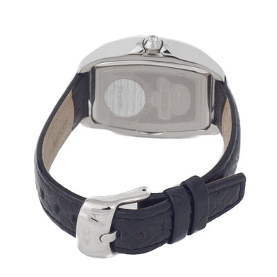 Chronotech Armbanduhr aus schwarzem Leder