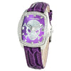 Chronotech Purple Leather Dress Watch