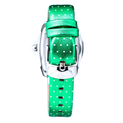 Chronotech Grüne Leder-Dresswatch