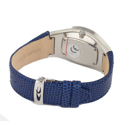 Chronotech Armbanduhr aus blauem Leder
