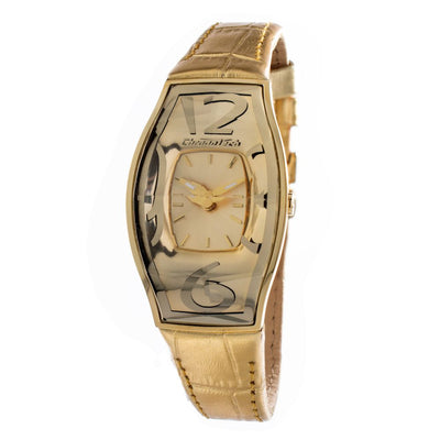 Chronotech Gold Leder Dress Watch