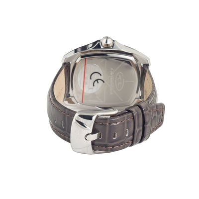 Chronotech Armbanduhr aus schwarzem Leder