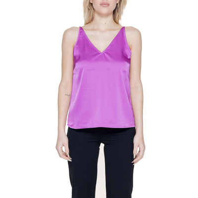 Vila Clothes Pink Polyester Top