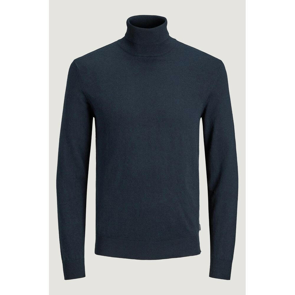 Jack Jones Blue Cotton Turtleneck