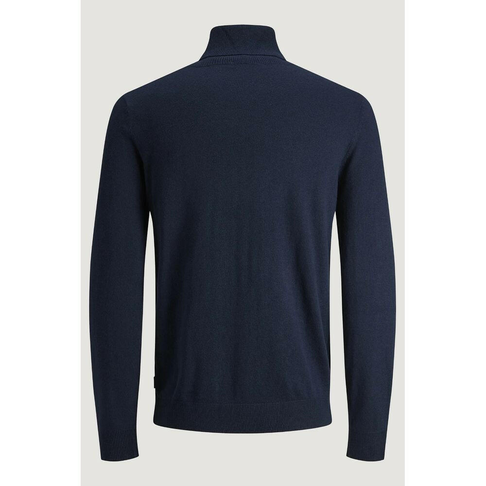 Jack Jones Blue Cotton Turtleneck