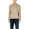 US POLO ASSN. Beigefarbener Rollkragenpullover aus Baumwolle