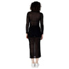 Calvin Klein Jeans Black Marabou Long Dress