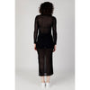 Calvin Klein Jeans Black Marabou Long Dress
